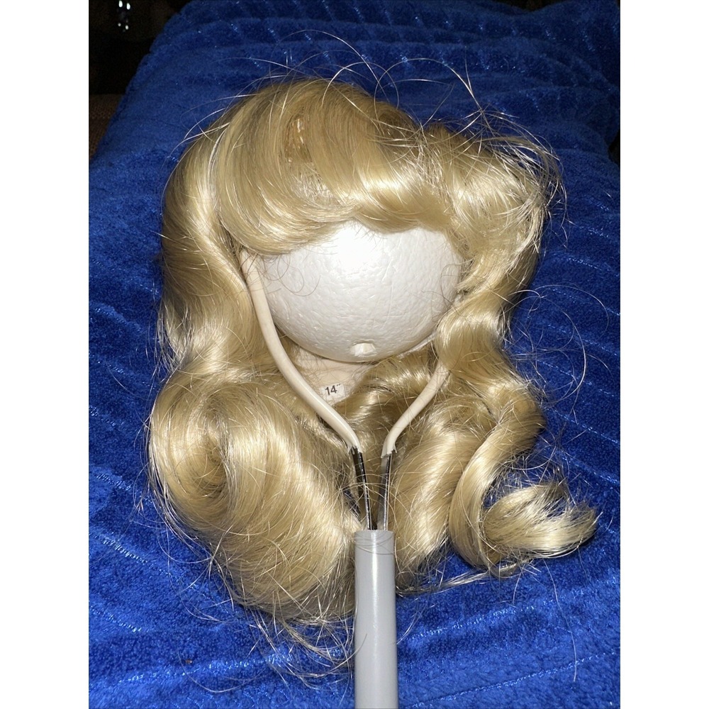 Doll Wig SIZE 14" Color Dark Blonde By Tallinn's Style 611 Long Wavy NOS